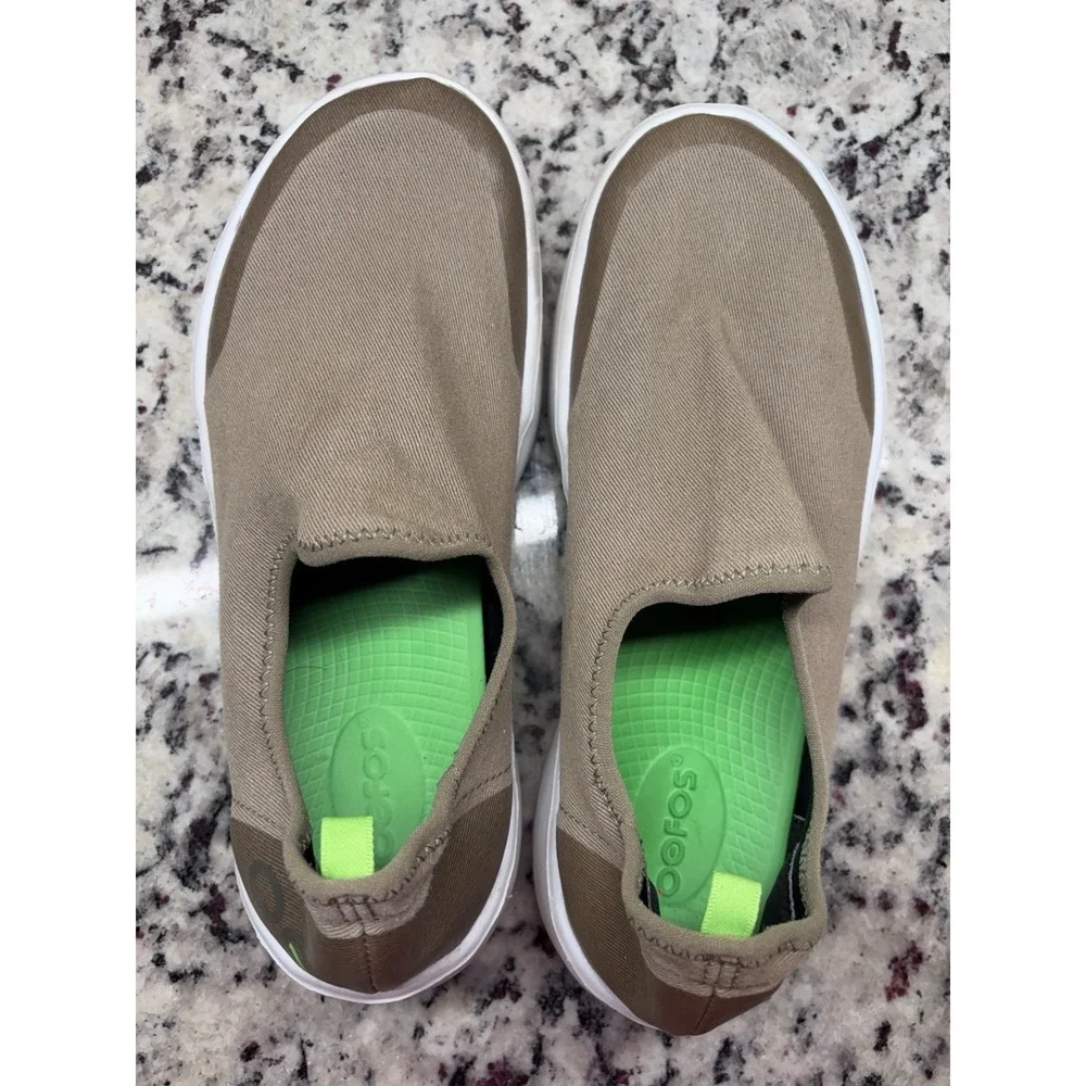 OOFOS‎ Oomg Eezee Womens 9 Recovery Low Shoes Taupe Comfort Slip On Loafers